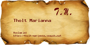 Tholt Marianna névjegykártya
